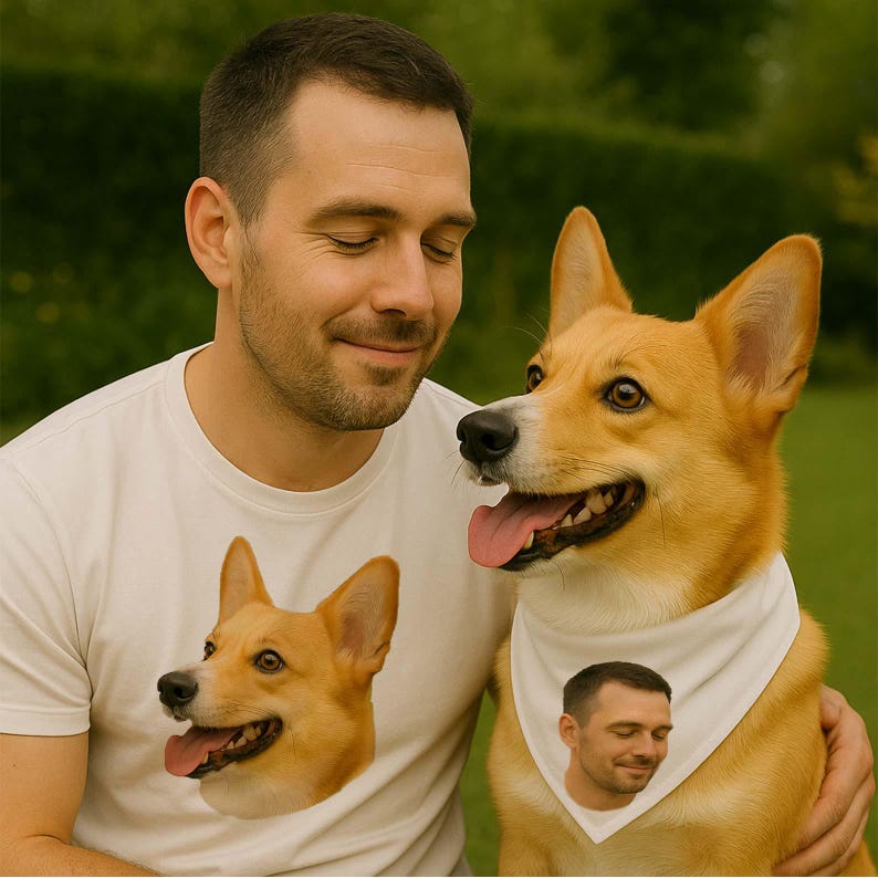 Personalized Dog shirt, owner Shirt Set,