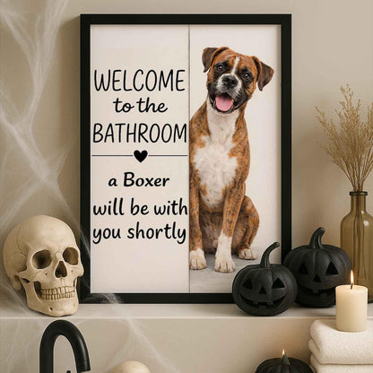 Boxer Bathroom Poster | welcome to the bathroom