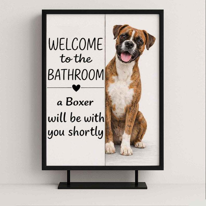 Boxer Bathroom Poster | welcome to the bathroom