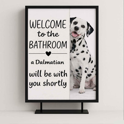 Dalmatian Bathroom Poster | welcome to the bathroom