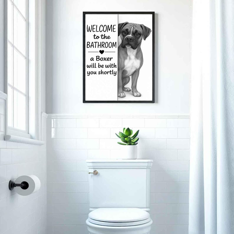 Boxer Bathroom Poster | welcome to the bathroom