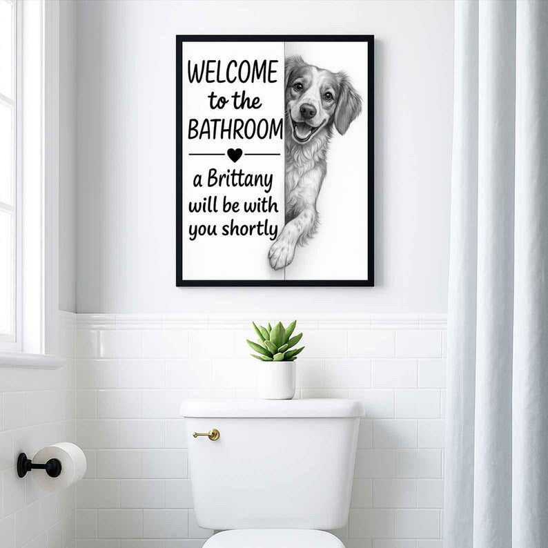 Brittany Bathroom Poster | welcome to the bathroom
