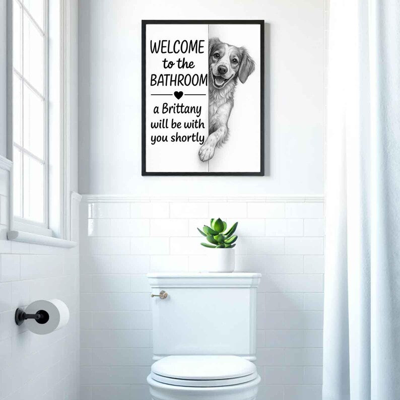 Brittany Bathroom Poster | welcome to the bathroom