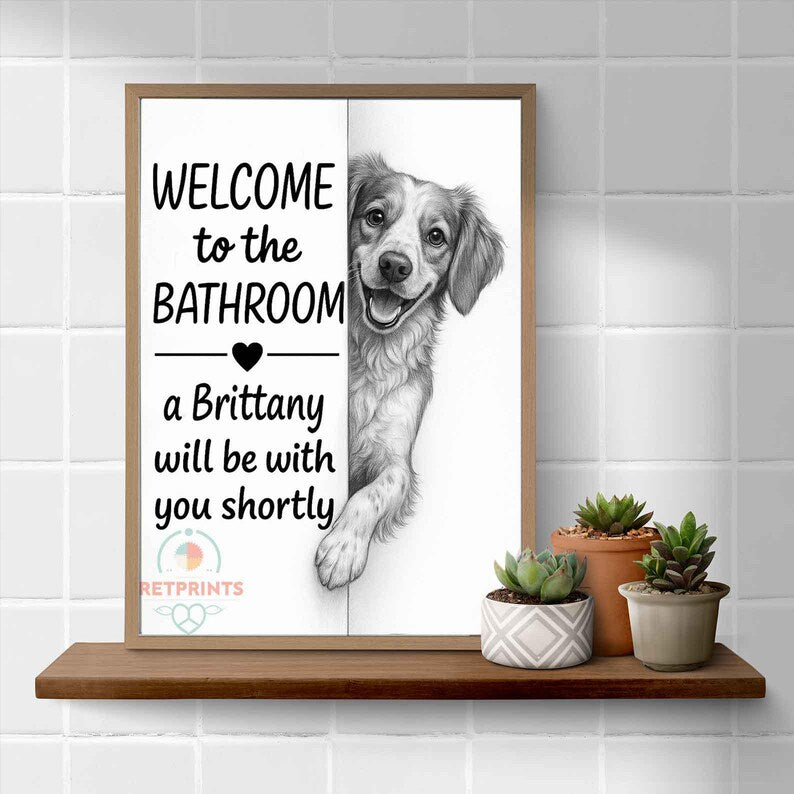 Brittany Bathroom Poster | welcome to the bathroom