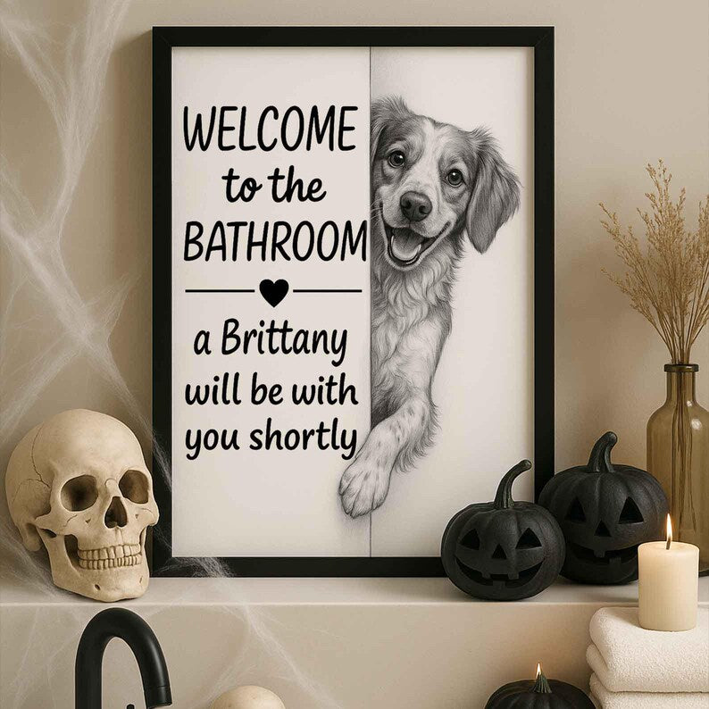 Brittany Bathroom Poster | welcome to the bathroom