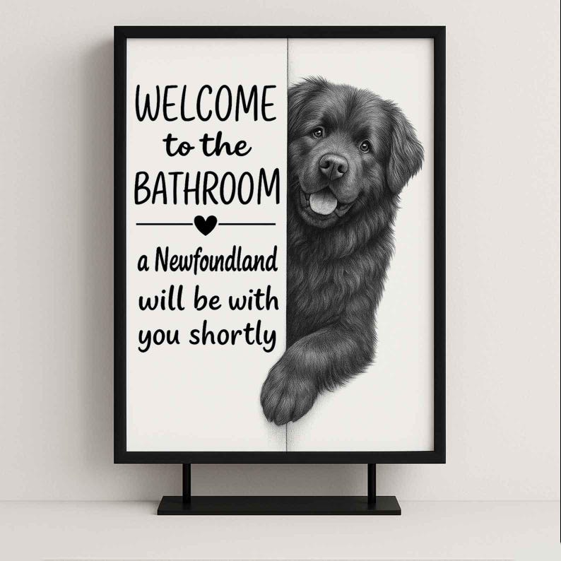 Newfoundland Bathroom Poster | welcome to the bathroom