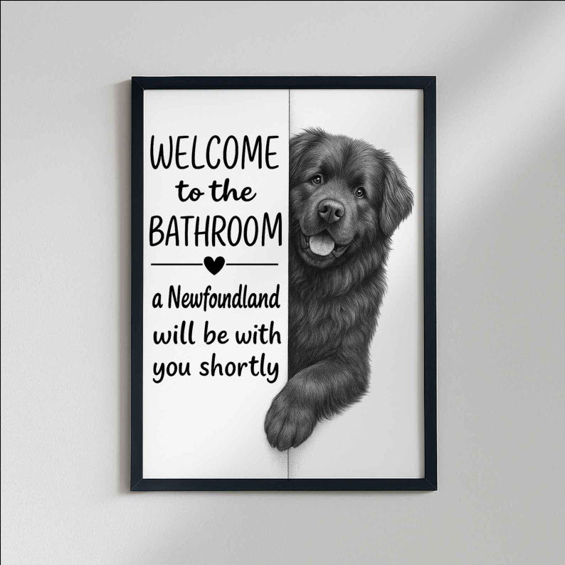Newfoundland Bathroom Poster | welcome to the bathroom