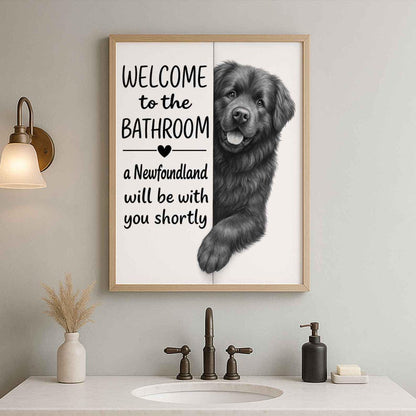 Newfoundland Bathroom Poster | welcome to the bathroom