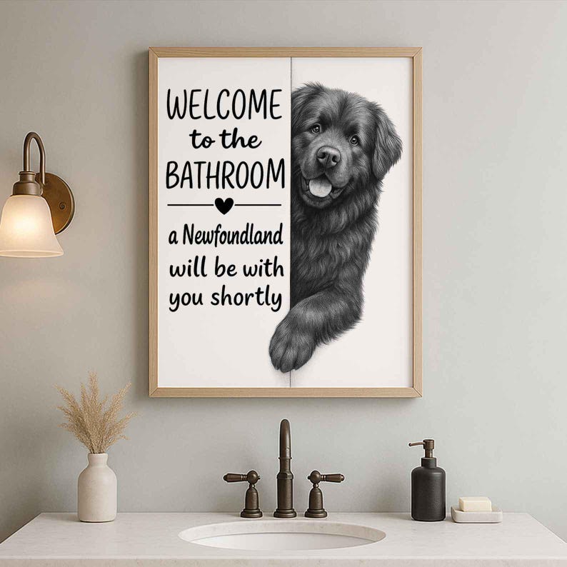 Newfoundland Bathroom Poster | welcome to the bathroom