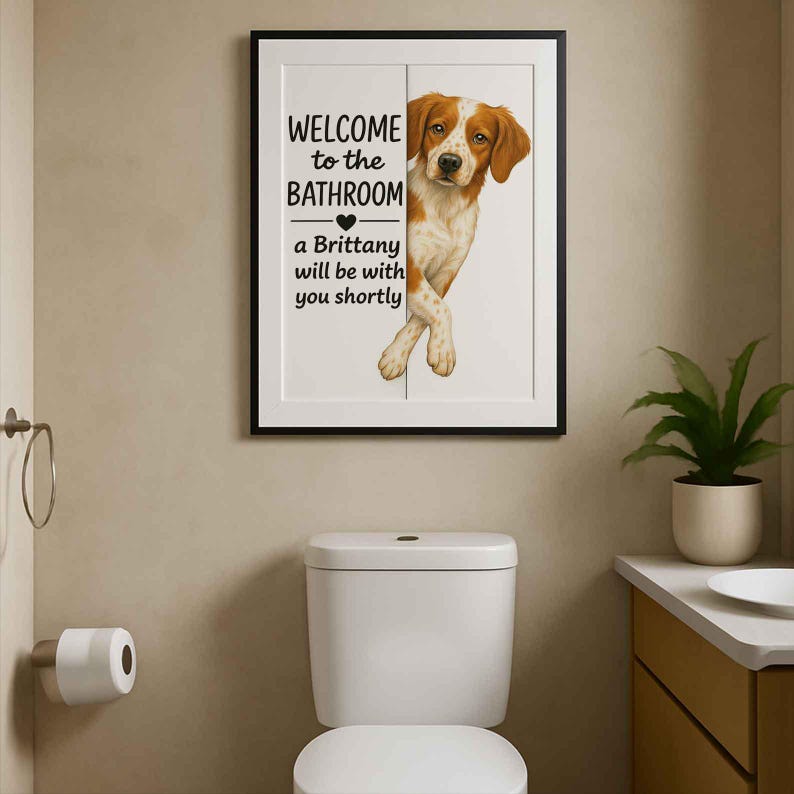 Brittany Bathroom Poster | welcome to the bathroom