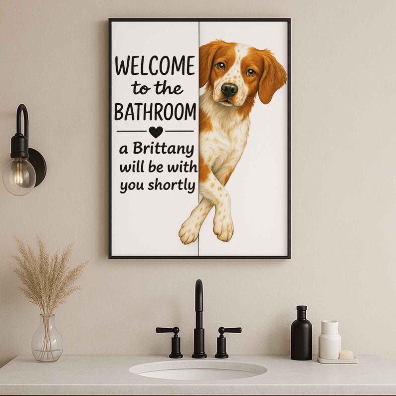 Brittany Bathroom Poster | welcome to the bathroom