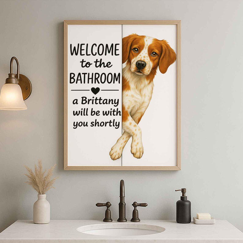 Brittany Bathroom Poster | welcome to the bathroom