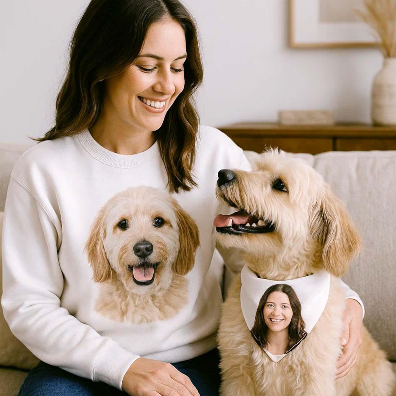 Personalized Dog shirt, owner Shirt Set,