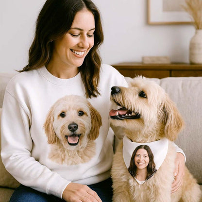 Personalized Dog shirt, owner Shirt Set,