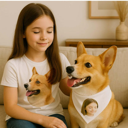 Personalized Dog shirt, owner Shirt Set,
