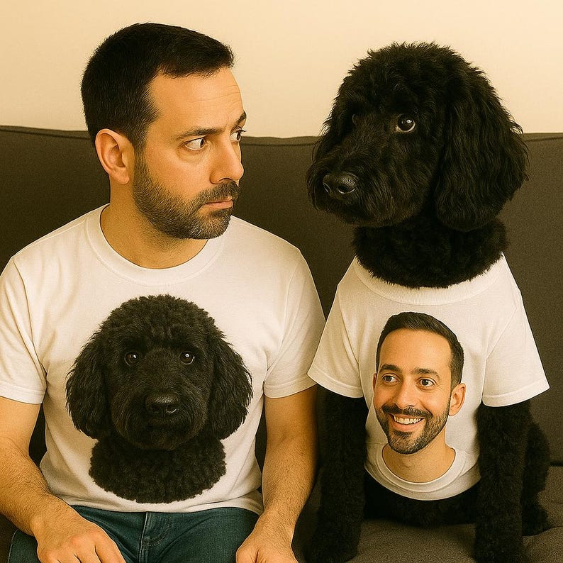 Personalized Dog shirt, owner Shirt Set,