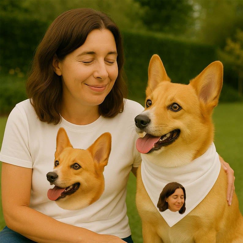 Personalized Dog shirt, owner Shirt Set,