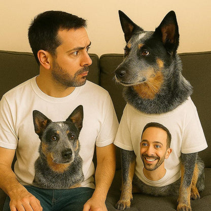 Personalized Dog shirt, owner Shirt Set,