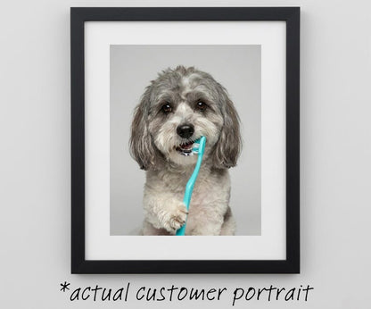 Custom Dog Bathroom Portraits (Set of 4) – Funny Dog Spa Prints - digital file
