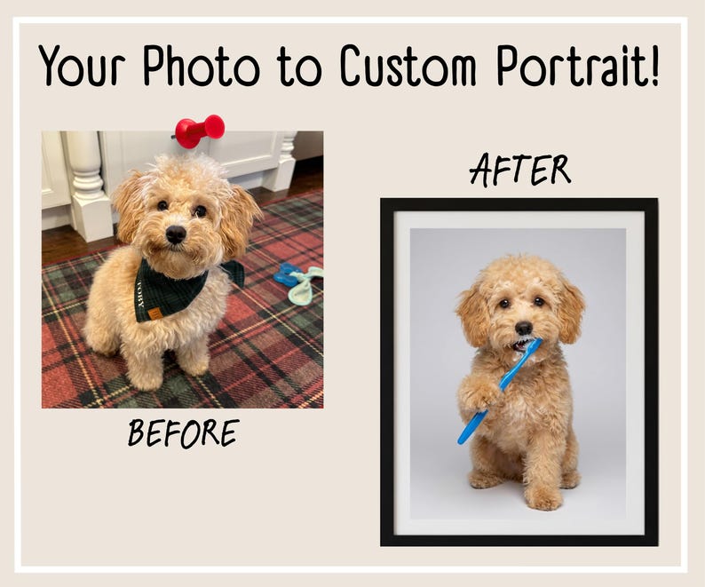Custom Dog Bathroom Portraits (Set of 4) – Funny Dog Spa Prints - digital file