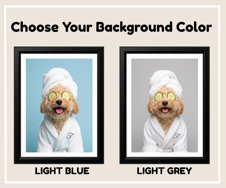 Custom Dog Bathroom Portraits (Set of 4) – Funny Dog Spa Prints - digital file